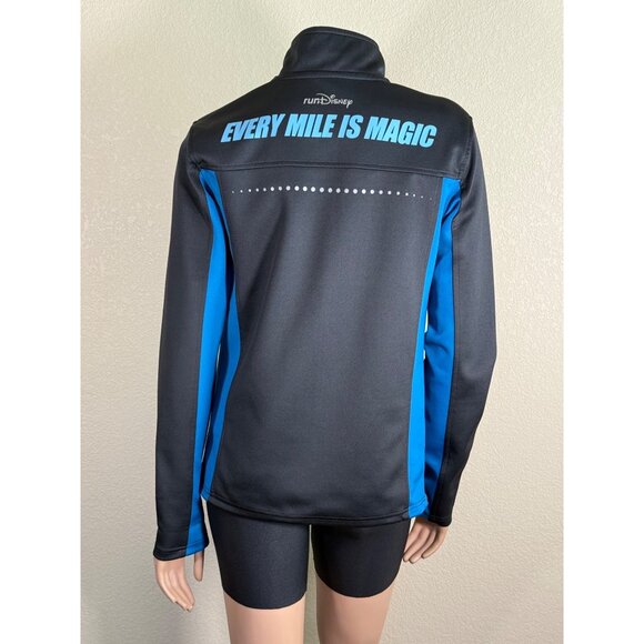 Disney RunDisney EVERY MILE IS MAGIC Women's Full Zip Jacket Black & Blue - Picture 7 of 11